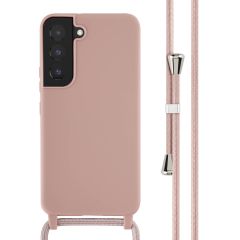 iMoshion Silikonhülle mit Band für das Samsung Galaxy S22 - Sand Pink