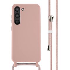 iMoshion Silikonhülle mit Band für das Samsung Galaxy S23 - Sand Pink