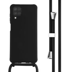 iMoshion Silikonhülle mit Band für das Samsung Galaxy A12 - Schwarz