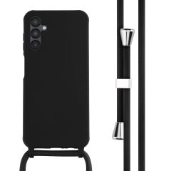 iMoshion Silikonhülle mit Band für das Samsung Galaxy A14 (5G) - Schwarz