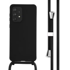 iMoshion Silikonhülle mit Band für das Samsung Galaxy A33 - Schwarz