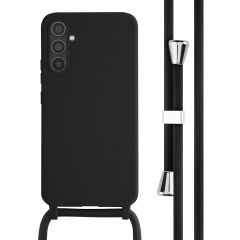 iMoshion Silikonhülle mit Band für das Samsung Galaxy A34 (5G) - Schwarz