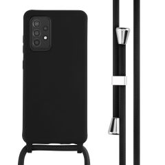 iMoshion Silikonhülle mit Band für das Samsung Galaxy A52(s) (5G/4G) - Schwarz