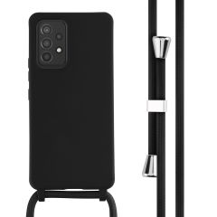 iMoshion Silikonhülle mit Band für das Samsung Galaxy A53 - Schwarz