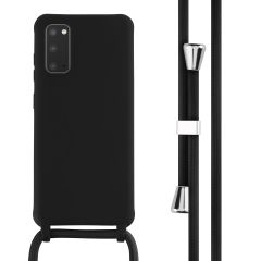 iMoshion Silikonhülle mit Band für das Samsung Galaxy S20 - Schwarz
