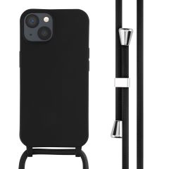 iMoshion Silikonhülle mit Band für das iPhone 13 - Schwarz