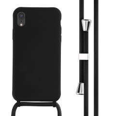 iMoshion Silikonhülle mit Band für das iPhone Xr - Schwarz