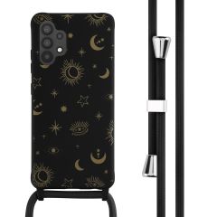 iMoshion Silikonhülle design mit Band für das Samsung Galaxy A32 (4G) - Sky Black