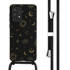 iMoshion Silikonhülle design mit Band für das Samsung Galaxy A33 - Sky Black
