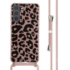 iMoshion Silikonhülle design mit Band für das Samsung Galaxy S21 - Animal Pink