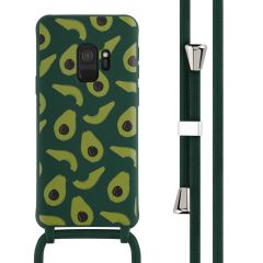 iMoshion Silikonhülle design mit Band für das Samsung Galaxy S9 - Avocado Green