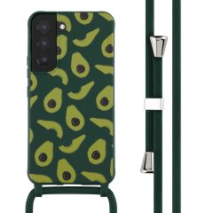 iMoshion Silikonhülle design mit Band für das Samsung Galaxy S22 - Avocado Green