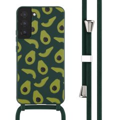 iMoshion Silikonhülle design mit Band für das Samsung Galaxy S22 Plus - Avocado Green