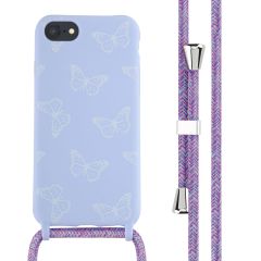 iMoshion Silikonhülle design mit Band für das iPhone SE (2022 / 2020) / 8 / 7 - Butterfly