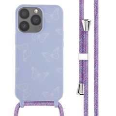 iMoshion Silikonhülle design mit Band für das iPhone 13 Pro - Butterfly