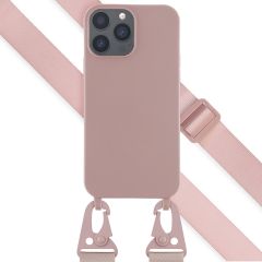 Selencia Silikonhülle mit abnehmbarem Band für das iPhone 13 Pro Max - Sand Pink