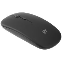 iMoshion Kabellose Maus - Wiederaufladbare Computermaus + 2,4G USB-A Adapter - Schwarz