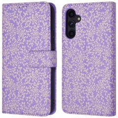 iMoshion ﻿Design Klapphülle für das Samsung Galaxy A34 (5G) - Purple White Flowers