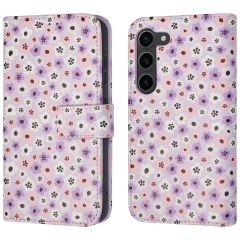 iMoshion ﻿Design Klapphülle für das Samsung Galaxy S23 - Purple Flowers