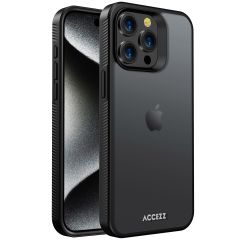 Accezz Rugged Frosted Back Cover für das iPhone 15 Pro Max - Schwarz
