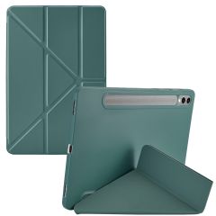 iMoshion Origami Klapphülle für das Samsung Galaxy Tab S9 - Dunkelgrün