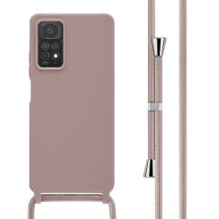 iMoshion Silikonhülle mit Band für das Xiaomi Redmi Note 11 Pro - Sand Pink
