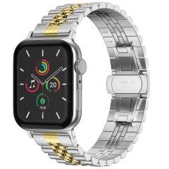 Selencia Jubilee-Edelstahlarmband für die Apple Watch Series 1-9 / SE - 38/40/41 mm - Silber / Gold