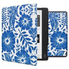 iMoshion Design Slim Hard Case Sleepcover mit Stand für das Kobo Elipsa 2E - Flower Tile