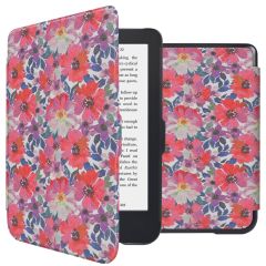iMoshion Design Slim Hard Case Sleepcover Klapphülle für das Kobo Clara 2E / Tolino Shine 4 - Flower Watercolor
