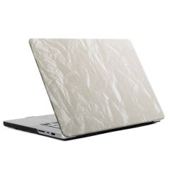 Selencia Cover mit Samtoberfläche für das MacBook Air 13 Zoll (2018-2020) - A1932 / A2179 / A2337 - Beige
