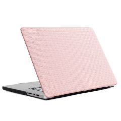 Selencia Cover mit gewebter Oberfläche für das MacBook Pro 13 Zoll (2020 / 2022) - A2289 / A2251 - Rosa