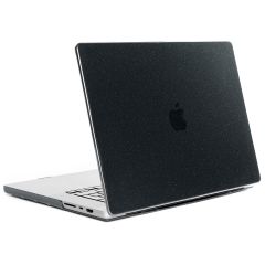 Selencia Glitzer Cover für das MacBook Pro 14 Zoll (2021) / Pro 14 Zoll (2023) M3 chip - A2442 / A2779 / A2918 - Schwarz