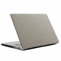 Selencia Cover mit gewebter Oberfläche für das MacBook Pro 14 Zoll (2021) / Pro 14 Zoll (2023) M3 chip - A2442 / A2779 / A2918 - Taupe