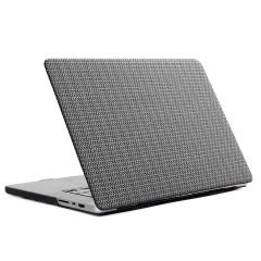 Selencia Cover mit gewebter Oberfläche für das MacBook Air 15 Zoll (2023) / Air 15 Zoll (2024) M3 chip - A2941 / A3114 - Grau