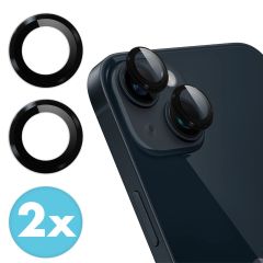 iMoshion 2er-Pack Objektivschutz für Kamera für das iPhone 15 / 15 Plus - Schwarz
