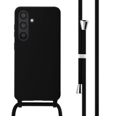 iMoshion Silikonhülle mit Band für das Samsung Galaxy S24 - Schwarz