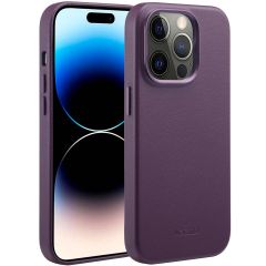 Accezz MagSafe Leather Backcover für das iPhone 14 Pro - Violett