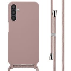 iMoshion Silikonhülle mit Band für das Samsung Galaxy A25 - Sand Pink