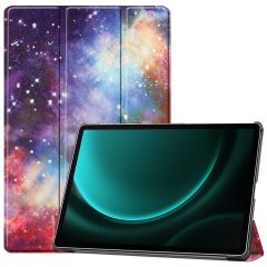 iMoshion Design Trifold Klapphülle für das Samsung Tab S9 FE Plus - Space