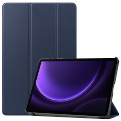 iMoshion Trifold Klapphülle für das Samsung Tab S9 FE 10.9 Zoll / Tab S9 11.0 Zoll - Dunkelblau