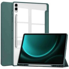 iMoshion Trifold Hardcase Klapphülle für das Samsung Tab S9 FE Plus / Tab S9 Plus 12.4 Zoll - Grün