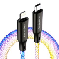 iMoshion Schnellladekabel RGB - USB-C zu Lightning Kabel - 1 Meter 