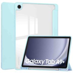 iMoshion Trifold Hardcase Klapphülle für das Samsung Galaxy Tab A9 Plus - Hellblau