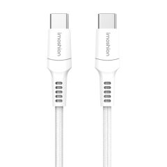 iMoshion Braided USB-C-zu-USB-C Kabel - 0,25 Meter - Weiß