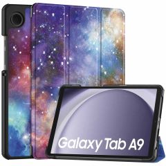 iMoshion Design Trifold Klapphülle für das Samsung Galaxy Tab A9 - Space