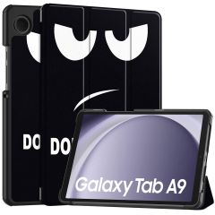 iMoshion Design Trifold Klapphülle für das Samsung Galaxy Tab A9 8.7 Zoll - Don't touch
