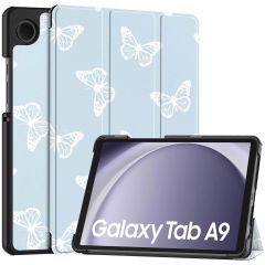 iMoshion Design Trifold Klapphülle für das Samsung Galaxy Tab A9 8.7 Zoll - Butterfly