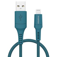 iMoshion ﻿Lightning- auf USB-Kabel – nicht MFi-zertifiziert – Geflochtenes Gewebe – 1 m – Dunkelblau