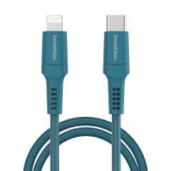 iMoshion ﻿Lightning- auf USB-C-Kabel – nicht MFi-zertifiziert – Geflochtenes Gewebe – 2 m – Dunkelblau