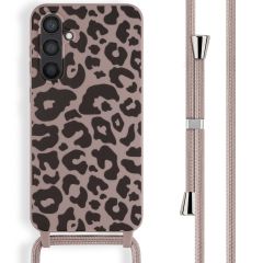 iMoshion Silikonhülle design mit Band für das Samsung Galaxy S23 FE - Animal Pink